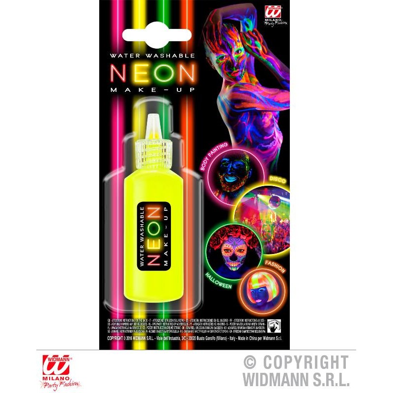 Make-Up Giallo Fluorescente in Flacone Dispenser Lavabile ad Acqua di Widmann