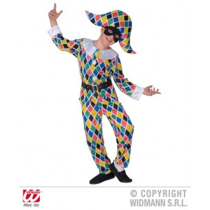 Arlecchino (Giacca. Pantaloni. Cintura. Cappello) (158 Cm / 11-13 Years) di Widmann