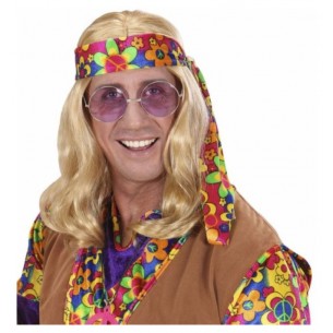 Parrucca Hippie Dude Bionda - Insacchetto di Widmann