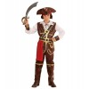 Capitano Pirata dei Caraibi (Camicia con Gilet, Pantaloni con Copristivali, Cintura, Fascia, Cappello) (116 Cm / 4-5 Years)