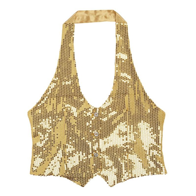 Gilet in Paillettes Oro da Donna di Widmann