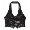 Gilet in Paillettes Nero da Donna di Widmann