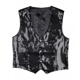 Gilet in Paillettes Nero da Uomo di Widmann