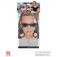 Set Accessori Anni 50 Donna - Bandana Pois, Sciarpa Chiffon, Occhiali Cat Eye, Guanti E Orecchini | Stile Vintage Rockabilly