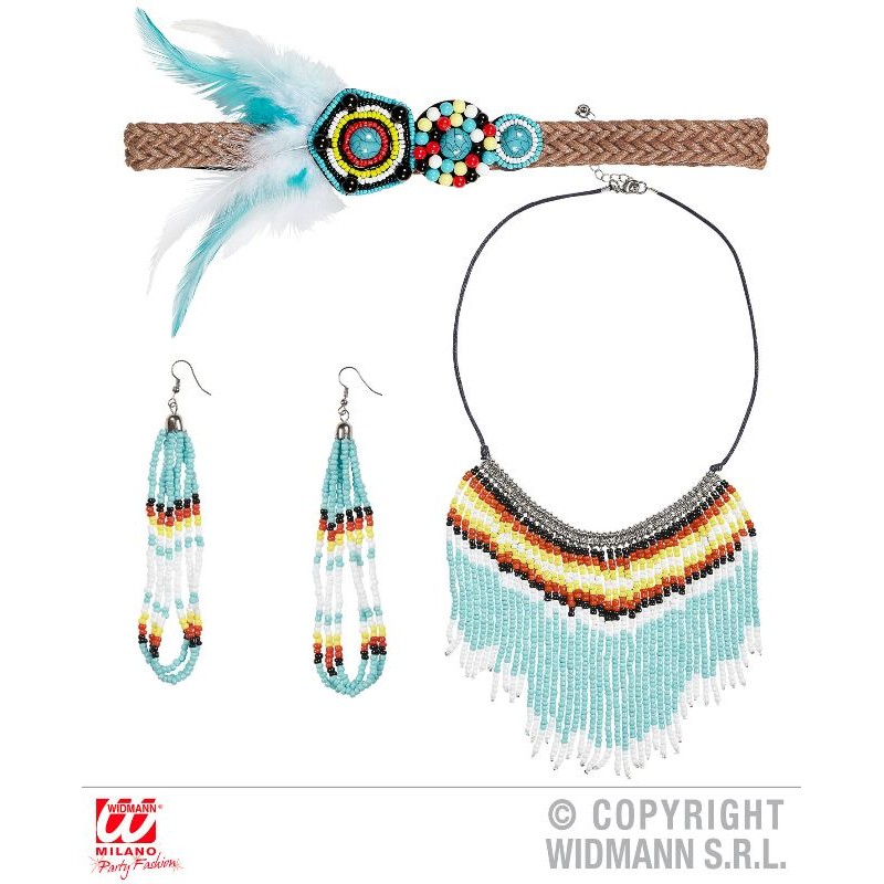 Indiana (Fascia per Testa. Orecchini. Collana) di Widmann