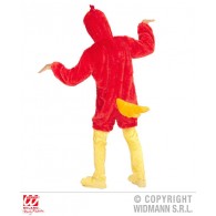 Uccello Rosso in Peluche Soft (Costume con Cappuccio e Maschera) di Widmann