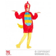 Uccello Rosso in Peluche Soft (Costume con Cappuccio e Maschera) di Widmann