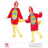 Uccello Rosso in Peluche Soft (Costume con Cappuccio e Maschera) di Widmann