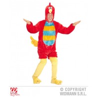 Uccello Rosso in Peluche Soft (Costume con Cappuccio e Maschera) di Widmann