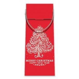 Shopper Wine Christmas Rosso in Cartone 35x11x9 B di Marpimar
