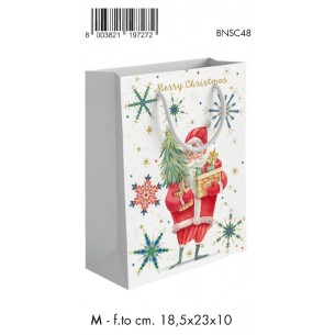 Shopper Santa Claus 18,5x23+10 M di Marpimar