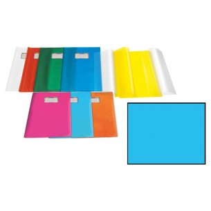 Coprimaxi in Pvc Goffrato Trasparente Turchese Fluo 180/260 My, Formato 21x30 Cm, con Alette e Tasca Portanome