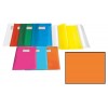 Coprimaxi in Pvc Goffrato Trasparente Arancione Fluo 180/260 My, Formato 21x30 Cm, con Alette e Tasca Portanome