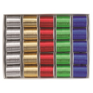 25 Roccchetti 10 Mt Colori Metallizzati Assortiti di Brizzolari