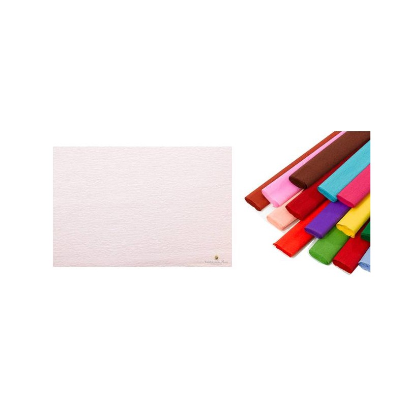 Rotolo di Carta Crespata 60gr Colore Rosa Camuna - Confezione da 10 Pezzi di Cartotecnica-Rossi