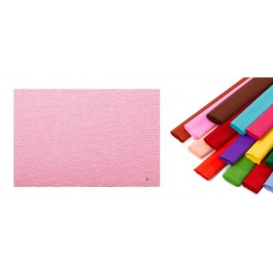 Rotolo di Carta Crespata 60gr Colore Rosa Fiore - Confezione da 10 Pezzi di Cartotecnica-Rossi