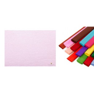 Rotolo di Carta Crespata 60gr Colore Rosa Baby - Confezione da 10 Pezzi di Cartotecnica-Rossi