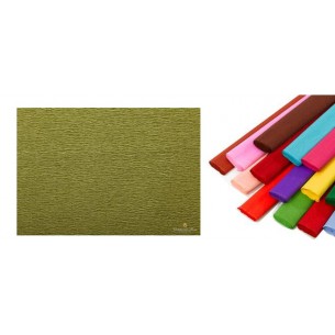 Rotolo di Carta Crespata 60gr Colore Verde Muschio - Confezione da 10 Pezzi di Cartotecnica-Rossi