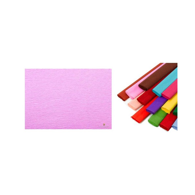 Rotolo di Carta Crespata 60gr Colore Rosa Shocking - Confezione da 10 Pezzi di Cartotecnica-Rossi