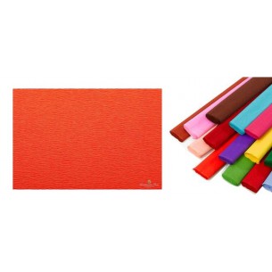 Rotolo di Carta Crespata 60gr Colore Arancione Scuro - Confezione da 10 Pezzi di Cartotecnica-Rossi