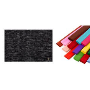 Rotolo di Carta Crespata 60gr Colore Nero - Confezione da 10 Pezzi di Cartotecnica-Rossi