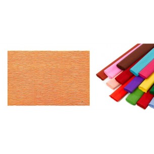 Rotolo di Carta Crespata 180gr Colore Arancione - Confezione da 5 Pezzi di Cartotecnica-Rossi