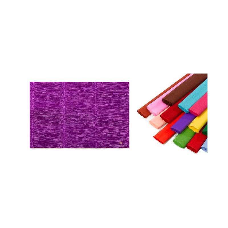 Rotolo di Carta Crespata 180gr Colore Viola - Confezione da 5 Pezzi di Cartotecnica-Rossi
