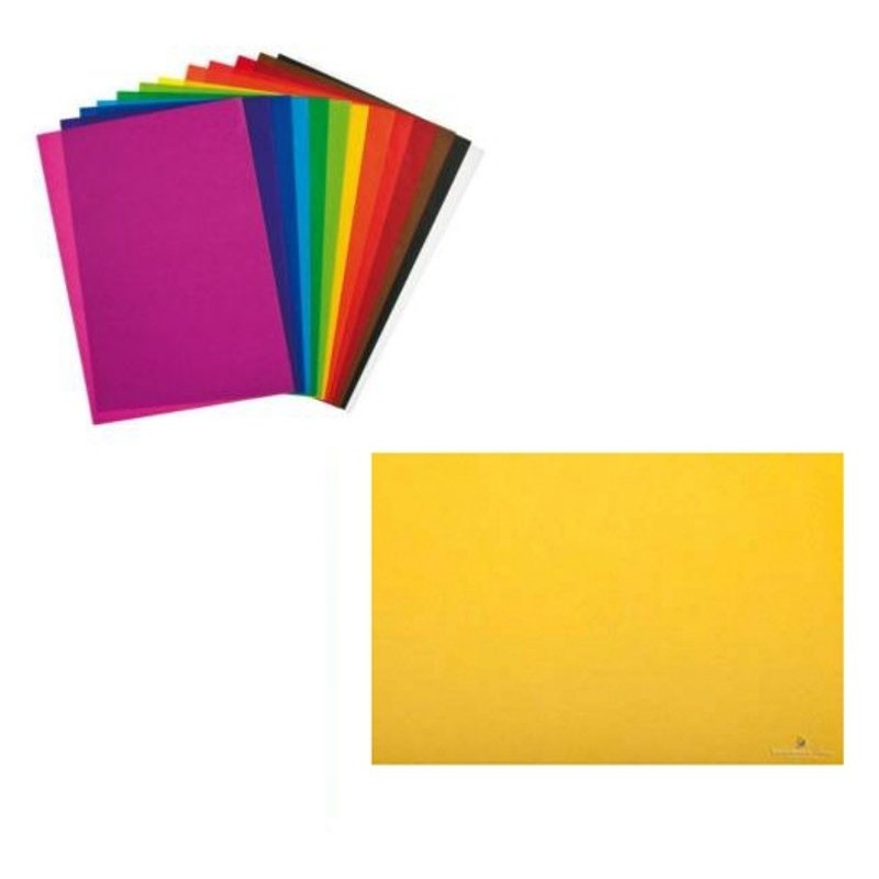 Confezione 24 Fogli Carta Velina 21 Gr Colore Giallo di Cartotecnica-Rossi