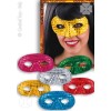 Maschera in Tessuto con Paillettes Col.Ass. con Cartellino/Etichetta di Carnival-Toys