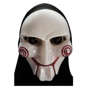 Maschera Fantasma in Plastica Rigida con Cappuccio su Cartoncino di Carnival-Toys