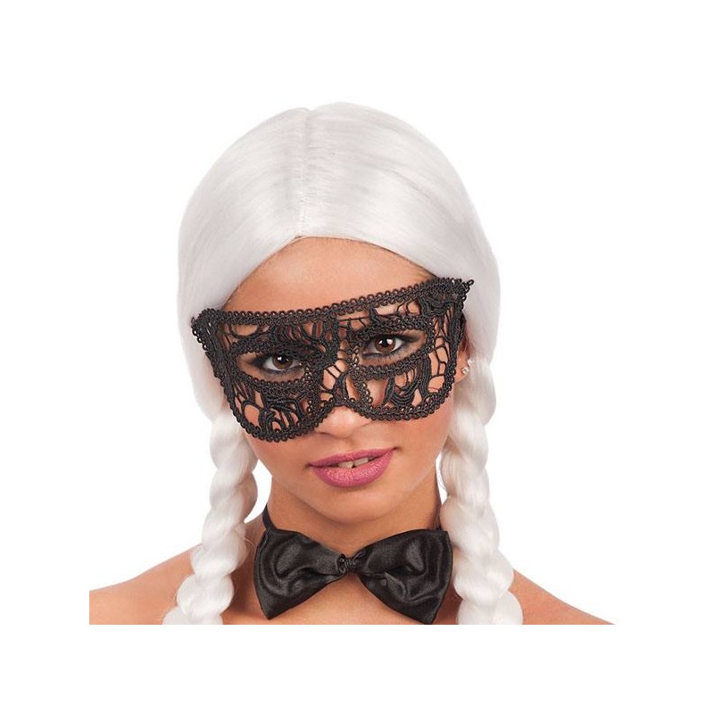 Domino Nero in Tessuto Macrame' su Cartoncino di Carnival-Toys
