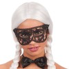 Domino Nero in Tessuto Macrame' su Cartoncino di Carnival-Toys