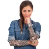 2 Maniche Tattoo Stampa Scheletro Taglia Unica in Busta con Cavallotto di Carnival-Toys
