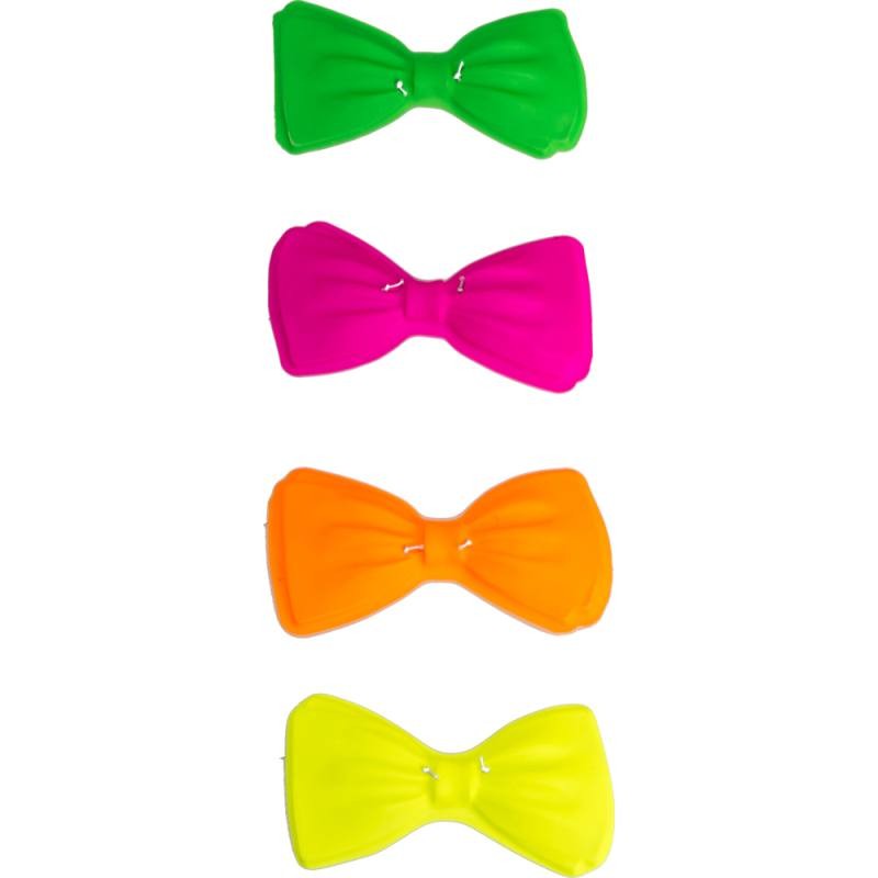 Papillon Fluo in Plastica H.Cm.7x12 Ca. Col.Ass. con Cartellino/Etichetta di Carnival-Toys
