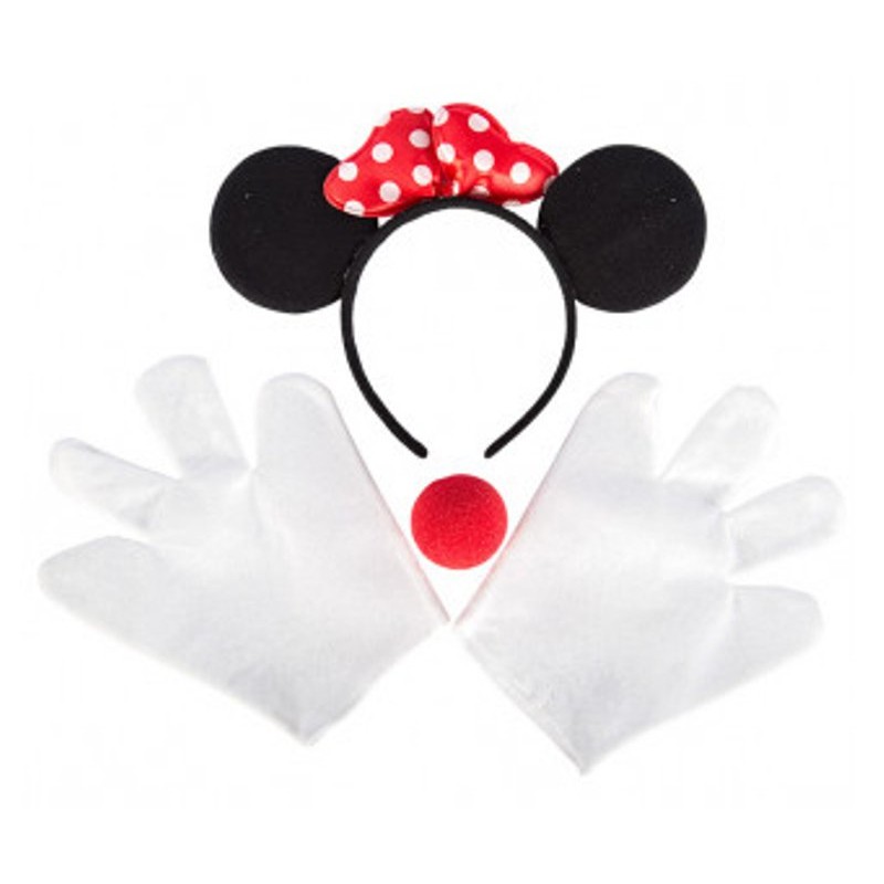 Set Topolina (Cerchietto, Guanti e Naso) in Busta C/Cav. di Carnival-Toys