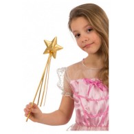 Bacchetta Fata in Tessuto Oro H. Cm. 40 Ca. in Busta C/Cav. di Carnival-Toys