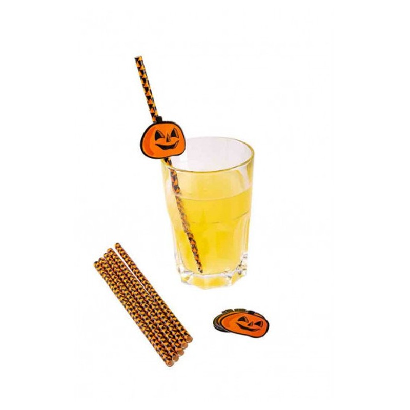 6 Cannucce con Zucca in Carta in Busta C/Cav. di Carnival-Toys