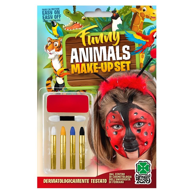 Fondotinta Coccinella + 4 Matite in Blister di Carnival-Toys