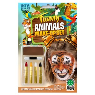 Fondotinta Tigre + 4 Matite in Blister di Carnival-Toys