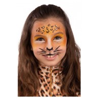 Cartella Tatuaggio Viso Leopardo in Busta su Cartoncino di Carnival-Toys