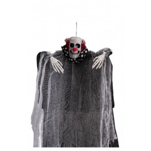 Clown Horror con Collarino a Pois D'Appendere H.Cm.80 Ca. con Cartellino di Carnival-Toys
