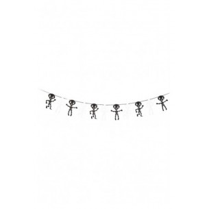Festone con Scheletrini in Feltro H.Cm.17 L.Cm.300 Ca.In Busta C/Cav. di Carnival-Toys