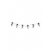 Festone con Scheletrini in Feltro H.Cm.17 L.Cm.300 Ca.In Busta C/Cav. di Carnival-Toys