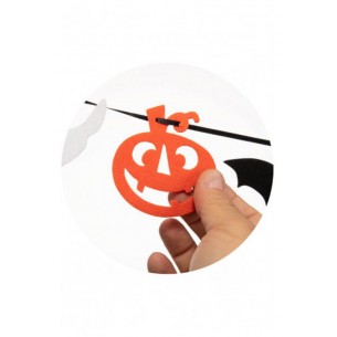 Festone con Soggetti Halloween in Feltro L.Cm.300 Ca.In Busta C/Cav. di Carnival-Toys