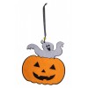 Decorazione Zucca con Fantasma in Feltro D'Appendere H.Cm. 30 Ca. con Ca di Carnival-Toys