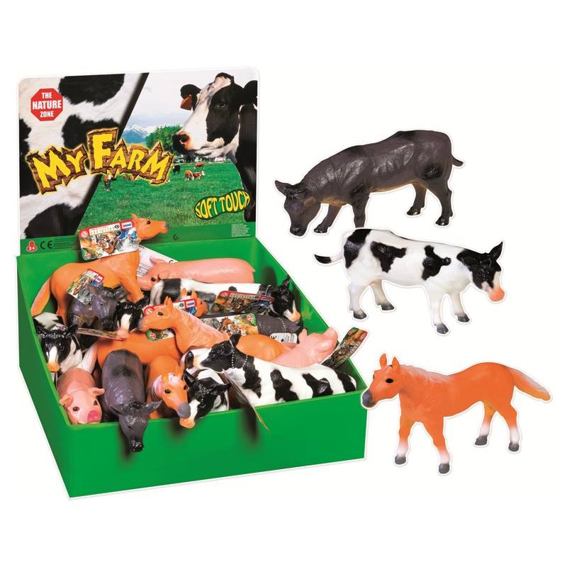 Animali della Fattoria Espositore da 18 Pezzi di Ronchi Supertoys