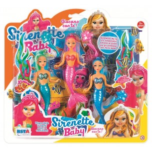 Set 3 Sirenette 15 Cm con Acc. Blister di Ronchi Supertoys