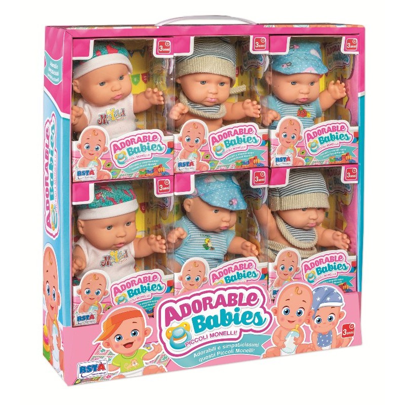 Bambola Adorable Babies 20 Cm Scatola in Display di Ronchi Supertoys