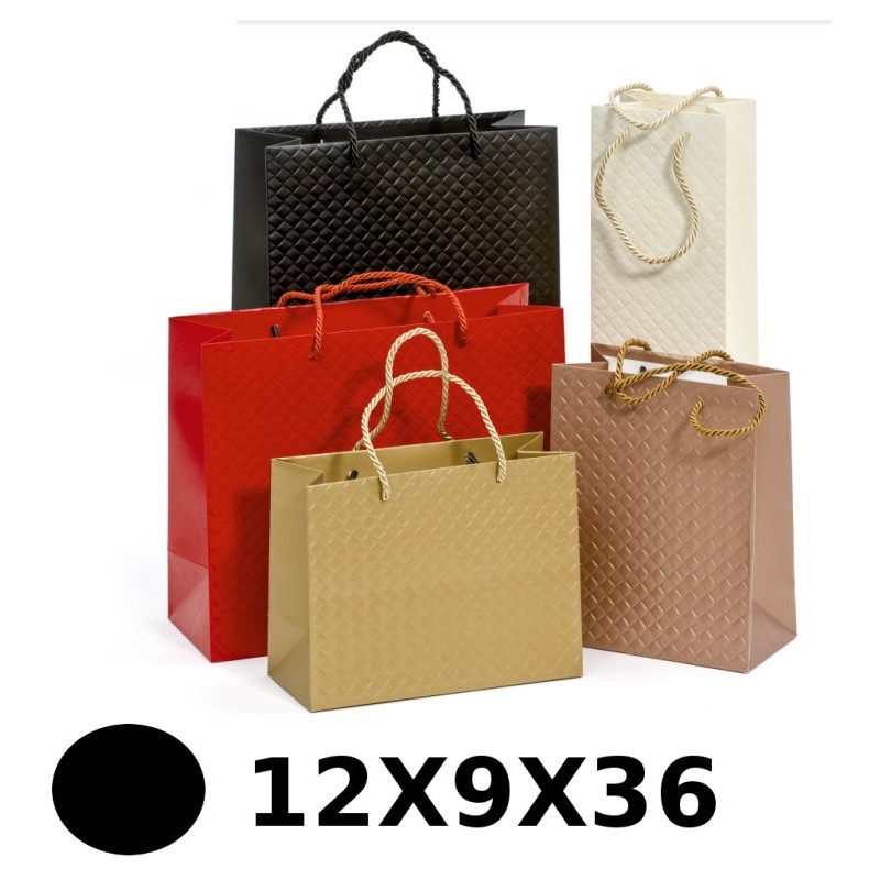 Cf. 10 Shopper Brigitte Col. Nero - 12x9x36 Cm - 210 Gr di Star