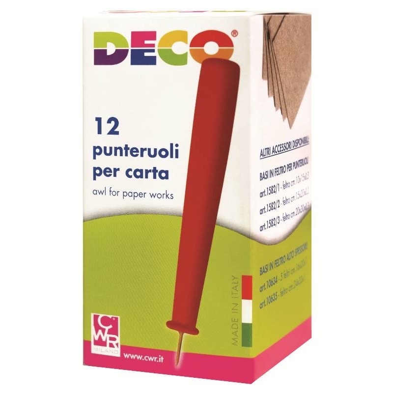 Confezione 12 Punteruoli per Carta Ideali per Lavoretti di Cwr Srl